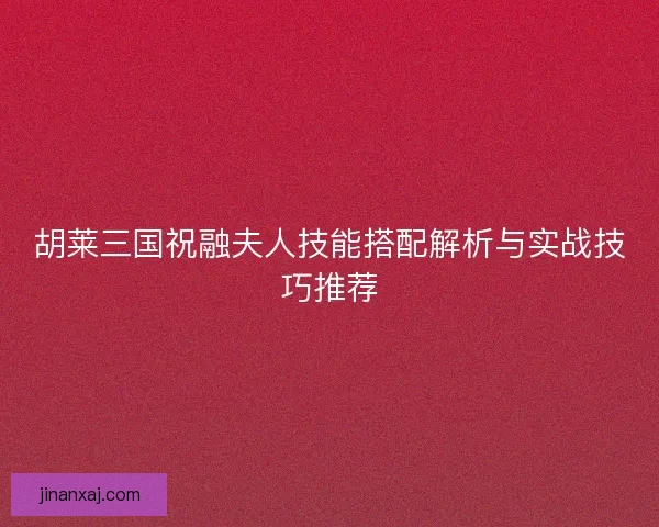 胡莱三国祝融夫人技能搭配解析与实战技巧推荐